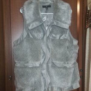 RLZ  Gray Faux Fur Vest XL
